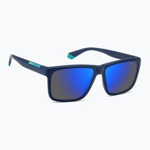 Ochelari de soare pentru bărbați Polaroid PLD 2164/S matte blue/blue mirror polarized