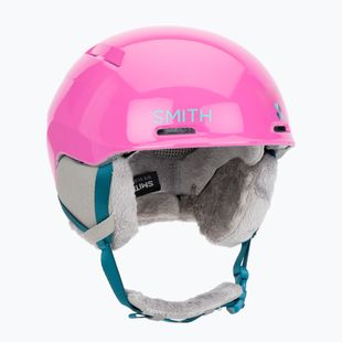 Cască de schi pentru copii Smith Glide Jr Mips vivid pink hearts
