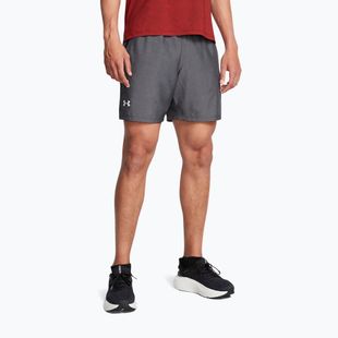 Pantaloni scurți de alergare pentru bărbați Under Armour Launch 7" Heather black / black / reflective