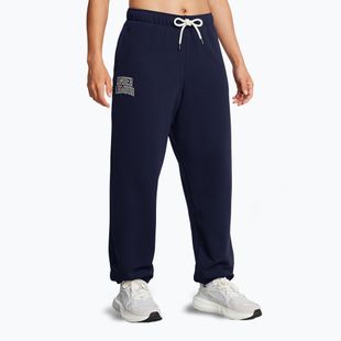 Pantaloni pentru femei Under Armour Icon Heavyweight Terry Oversized midnight navy/summit white