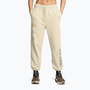 Pantaloni de antrenament pentru femei Under Armour Project Rock HWT Pnt silt / clay green