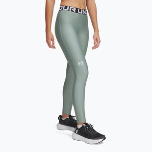 Colanți de antrenament pentru femei Under Armour HeatGear silica green/white