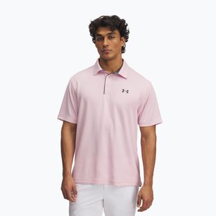 Tricou polo pentru bărbați Under Armour Tech Polo prime pink/pitch gray