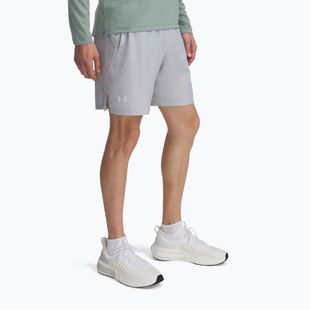 Pantaloni scurți de alergare pentru bărbați Under Armour Launch 7" mod gray / white / reflective