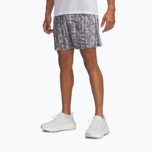 Pantaloni scurți de alergare pentru bărbați Under Armour Launch 7" Print mod gray / steel / reflective