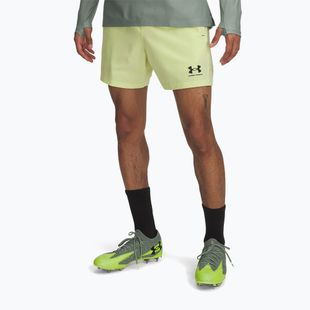 Pantaloni scurți de fotbal pentru bărbați Under Armour Challenger Pro Woven sonic yellow / black