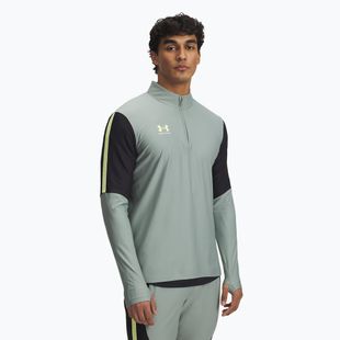 Bluză de fotbal pentru bărbați Under Armour Challenger Pro 1/4 Zip silica green / black / sonic yellow