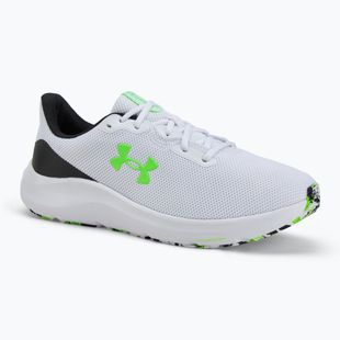 Încălțăminte de alergare pentru bărbați Under Armour Charged Pursuit 4 white/black/hyper green