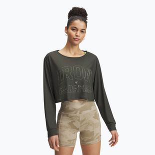 Longsleeve pentru femei Under Armour Project Rock IP baroque green/city khaki/city khaki