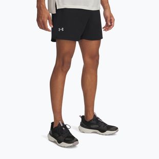 Pantaloni scurți de alergare pentru bărbați Under Armour Trail Run Launch black / reflective