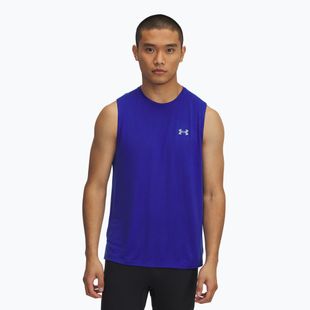 Tank top de alergare pentru bărbați Under Armour Trail Run Launch Tank royal/reflective