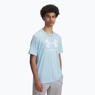 Tricou pentru bărbați Under Armour Sportstyle Logo Update stream/white