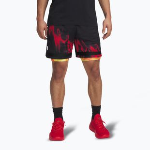 Pantaloni scurți de baschet pentru bărbați Uder Armour Curry Statement I black / fire