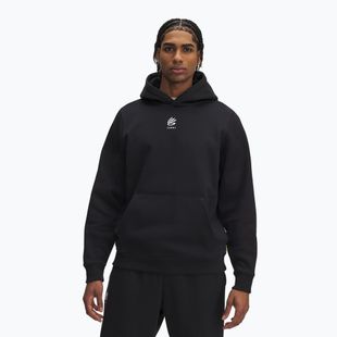 Hanorac pentru bărbați Under Armour Curry Splash Hoodie black / white clay