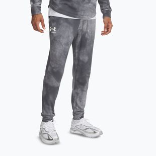 Pantaloni pentru bărbați Under Armour Rival Terry Printed Jogger castlerock/onyx white