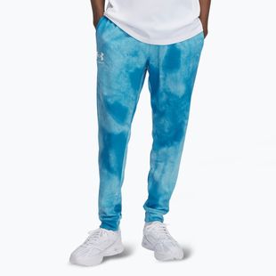 Pantaloni pentru bărbați Under Armour Rival Terry Printed Jogger ether blue/onyx white