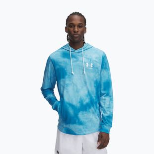 Bluză pentru bărbaț Under Armour Rival Terry Printed ether blue/onyx white