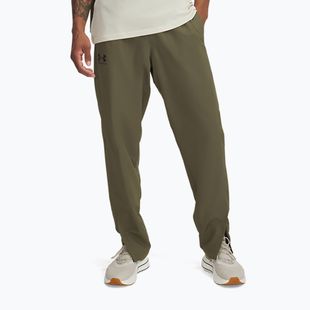 Pantaloni de antrenament pentru bărbați Under Armour Rival Woven Windbreaker Pant marine od green/marine od green/black