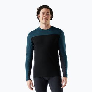 Longsleeve termoactiv pentru bărbați Smartwool Classic Thermal Merino Base Layer Colorblock Crew Boxed twilling blue/black