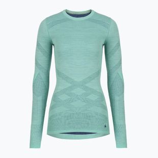 Bluză termică damă Smartwool Intraknit Thermal Merino Baselayer Crew pacific blue/nightfall blue
