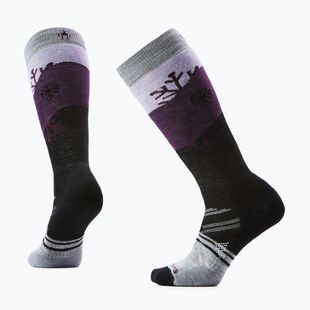 Șosete de schi pentru femei Smartwool Ski Full Cushion Snowpocalypse OTC purple eclipse