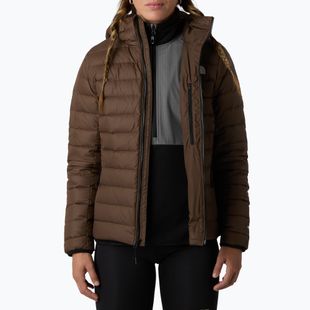 Geacă cu puf pentru femei The North Face Down Hooded smokey brown
