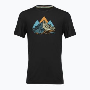 Tricou pentru bărbați Smartwool Peak Bagger Active SS Graphic Tee black