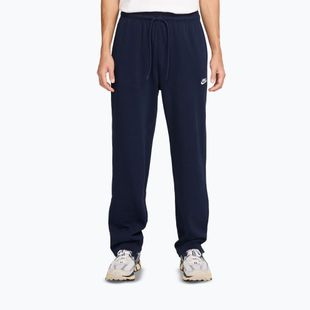 Pantaloni pentru bărbați Nike Sportswear Club Knit Open-Hem obsidian/white