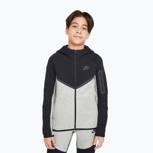 Bluză pentru copii Nike Sportswear Tech Fleece Full Zip dark grey heather/black/black/black