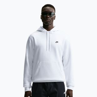 Bluză pentru bărbați Nike Club Pullover Hoodie white/white/black