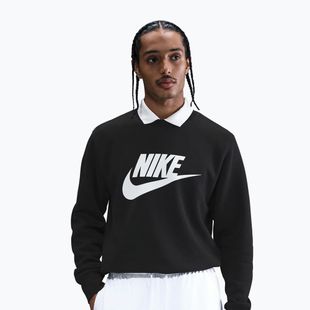 Bluză pentru bărbați Nike Sportswear Club Graphic Fleece Crew black/white
