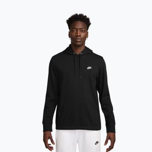 Bluză pentru bărbați Nike Sportswear Club Knit Pullover Hoodie black/black/white