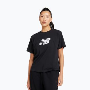 Tricou pentru femei New Balance Sport Jersey Relaxed Logo black/white