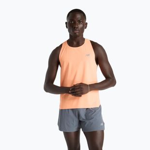 Bărbați New Balance Race Day Ultra Light Singlet hotmango alergare tank top