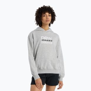 Femeii New Balance Sport Graphic French Terry Hoodie gri atletic