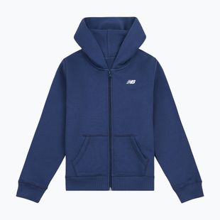 Bluză pentru copii New Balance Brush Back Small Logo Full Zip Hoodie nb navy