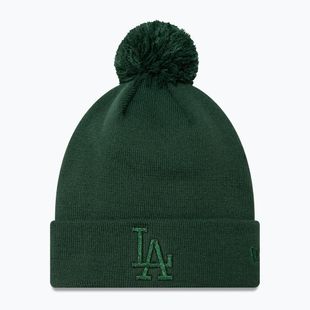 Șapcă pentru femei New Era Metallic Bobble Knit Beanie Los Angeles Dodgers dark green