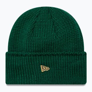 Căciulă de iarnă New Era Metal Pin Wide Cuff Knit Beanie dark green