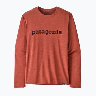 Longsleeve pentru bărbați Patagonia Cap Cool Daily Graphic Shirt '73 text logo / potters red x-dye