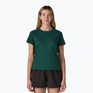 Tricou pentru femei Patagonia P-6 Logo Responsibili-Tee cascade green