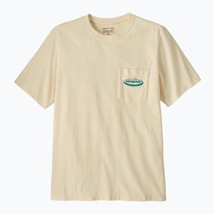 Tricou pentru bărbați Patagonia Midweight '95 Oval Logo Pocket Tee undyed natural