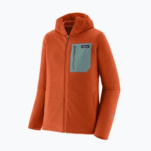 Bluză de trekking pentru bărbați Patagonia R1 Air Full Zip Hoody coal orange
