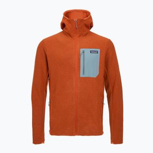 Bluză de trekking pentru bărbați Patagonia R1 Air Full Zip Hoody coal orange