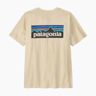 Tricou pentru bărbați Patagonia P-6 Logo undyed natural