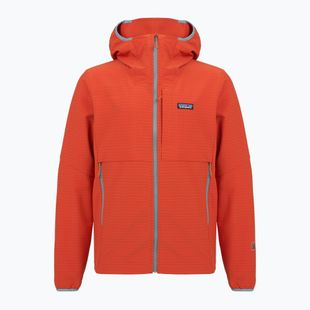 Geacă softshell pentru bărbați Patagonia R1 TechFace Hoody hot ember