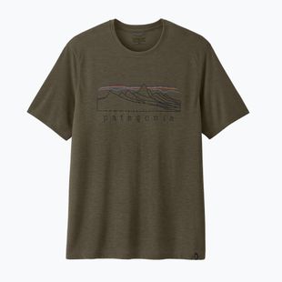 Tricou pentru bărbați Patagonia Cap Cool Trail Stratapeaks basin green