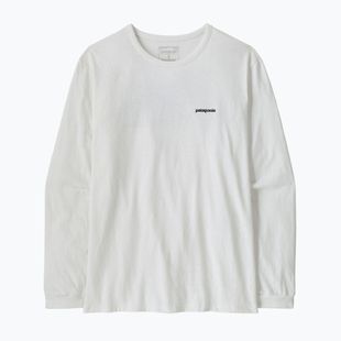 Longsleeve pentru femei Patagonia P-6 Logo Responsibili-Tee LS fiber white