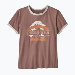 Tricou pentru femei Patagonia Great Waves Ringer Tee moonrise taupe