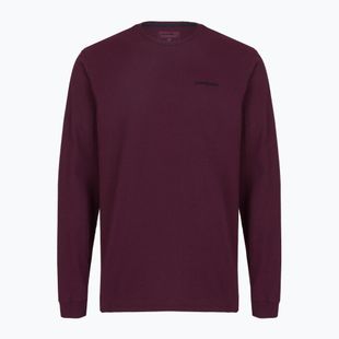 Longsleeve pentru bărbați Patagonia P-6 Logo Responsibili berry fig