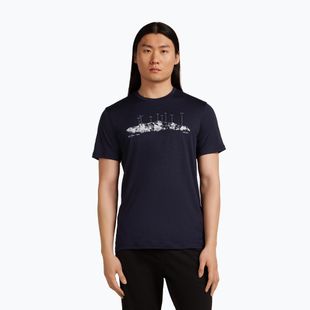 Tricou pentru bărbați icebreaker Merino 150 Tech Lite The Peaks midnight navy